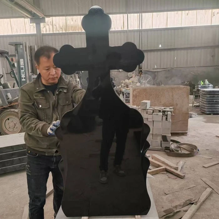 black granite cross headstone black granite cross headstone